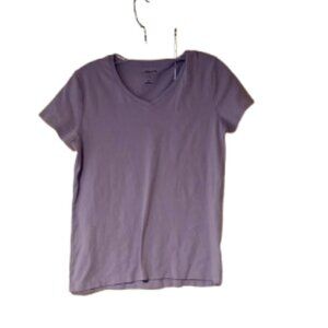Croft & Barrow V Neck Classic Tee Shirt - Lavendar - Medium